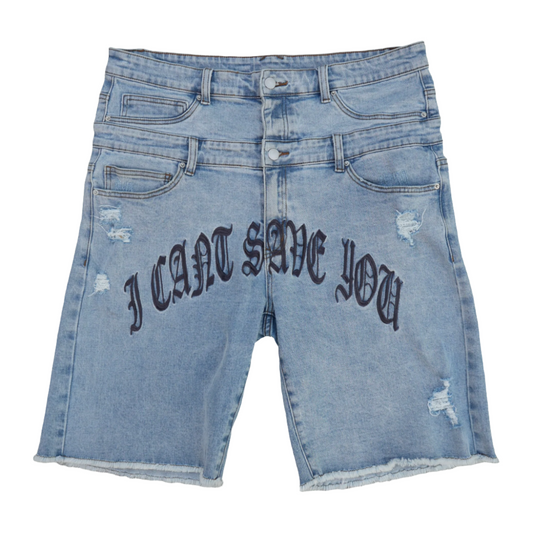 "I Can't Save You" Blue Jean Jorts